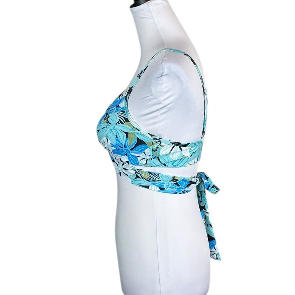 Women’s Blue Tropical Floral Pullover Swimsuit Top, Size S, NWOT‎ - Picture 3 of 6